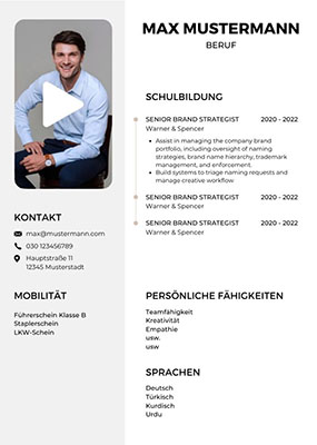 Mustervorlage CV1 Neu